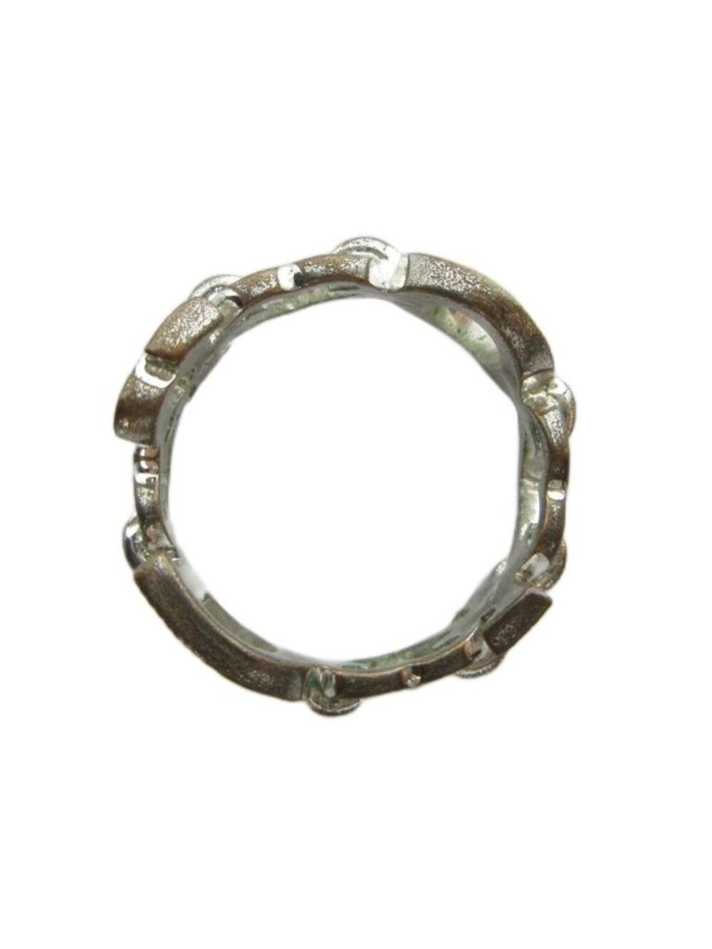 Dior Ring Logo Rhinestone Silver - Picture 7 of 8